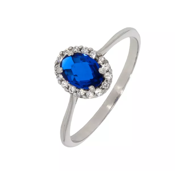 Prsteň z bieleho zlata 2458