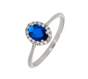 Prsteň z bieleho zlata 2458