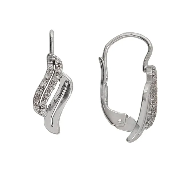 Náušnice z bieleho zlata 1621