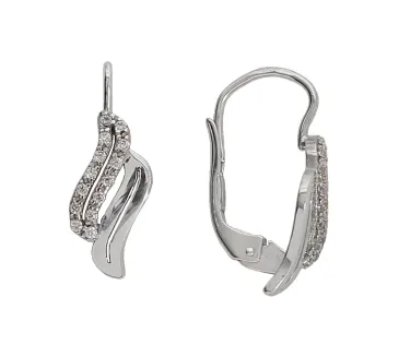 Náušnice z bieleho zlata 1621