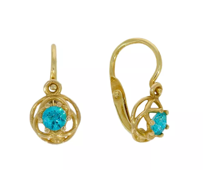 Detské náušnice z bieleho zlata 3126