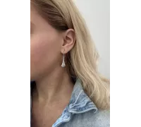 Náušnice z bieleho zlata 802