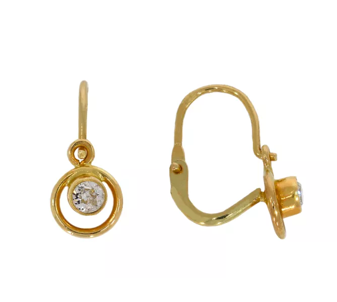 Detské náušnice z bieleho zlata 3134