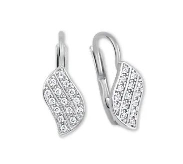 Náušnice z bieleho zlata 2338