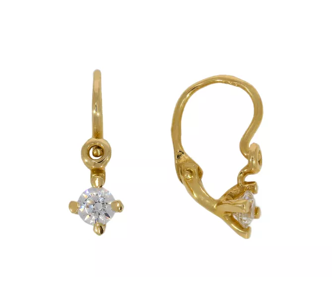 Detské náušnice z bieleho zlata 3138