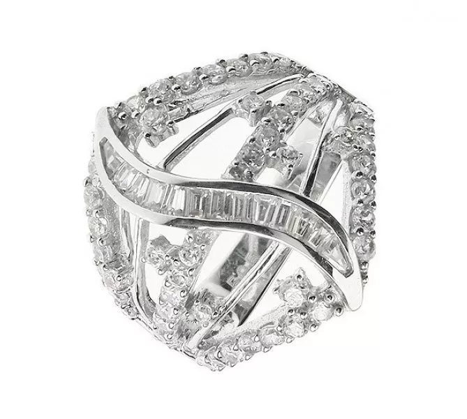 Prsteň z bieleho zlata 368