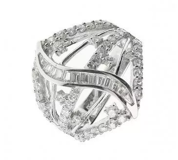 Prsteň z bieleho zlata 368