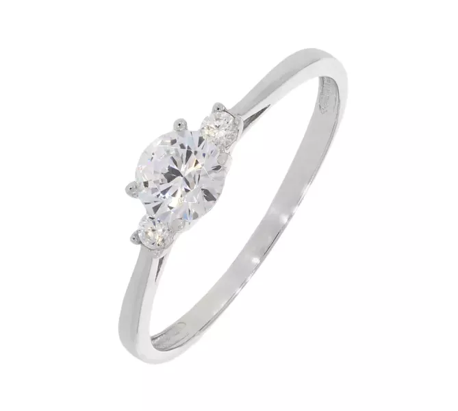 Prsteň z bieleho zlata 2583