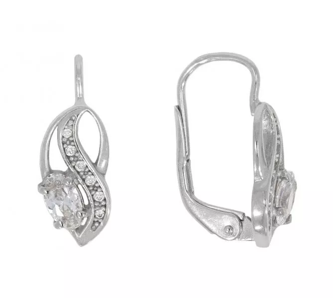 Náušnice z bieleho zlata 2229