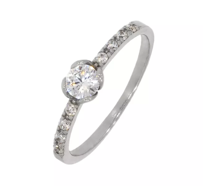 Prsteň z bieleho zlata 2333