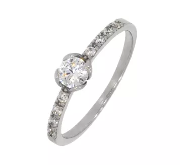 Prsteň z bieleho zlata 2333