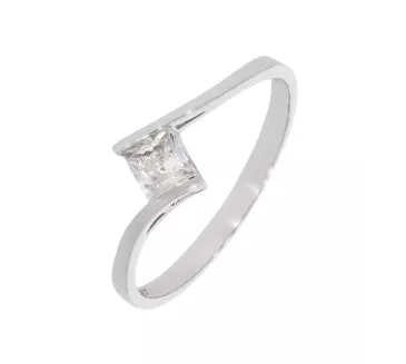 Prsteň z bieleho zlata 2587