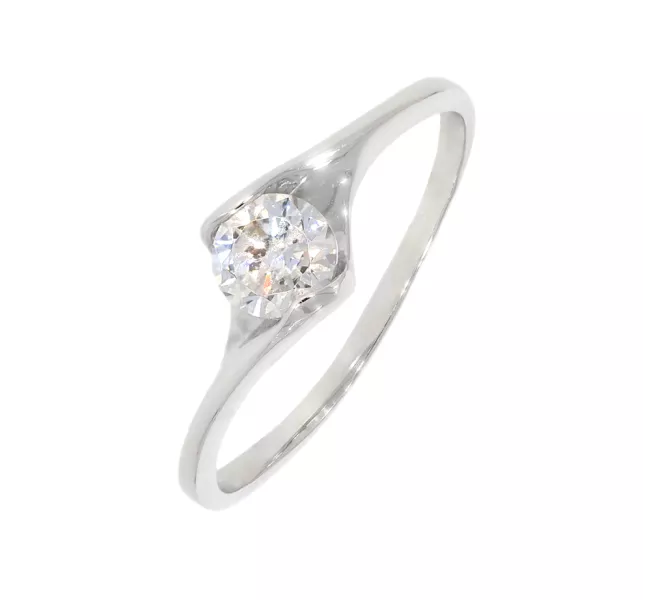 Prsteň z bieleho zlata 2441