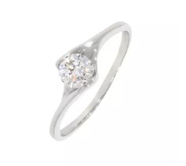 Prsteň z bieleho zlata 2441