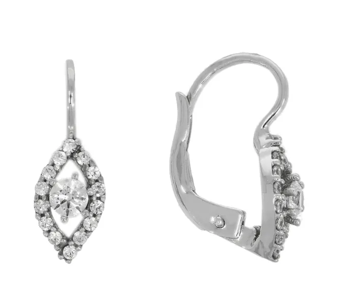 Náušnice z bieleho zlata 649