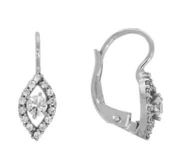 Náušnice z bieleho zlata 649