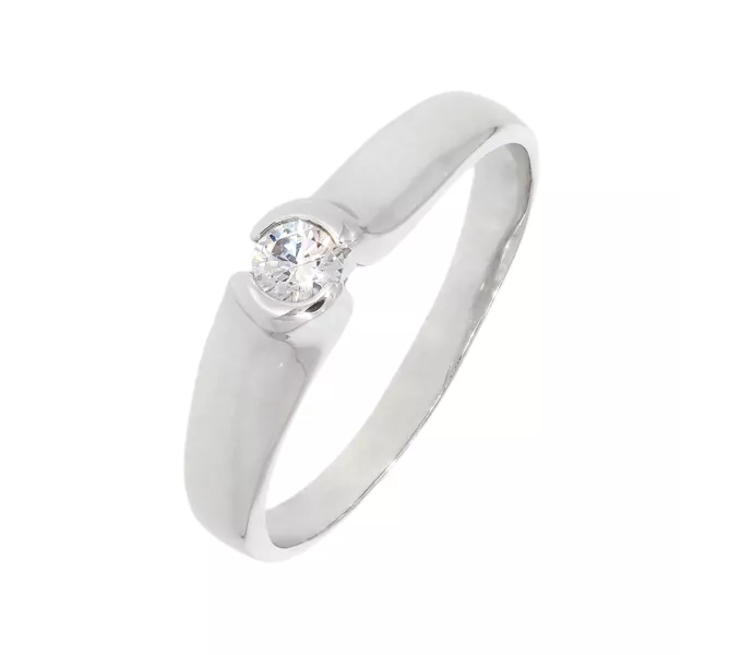 Prsteň z bieleho zlata 2442