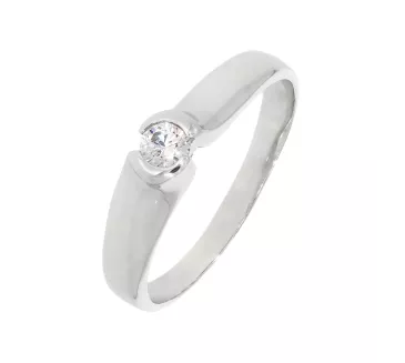 Prsteň z bieleho zlata 2442