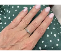 Prsteň z bieleho zlata 2433