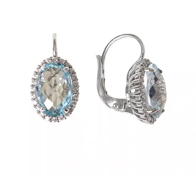 Náušnice z bieleho zlata 1036