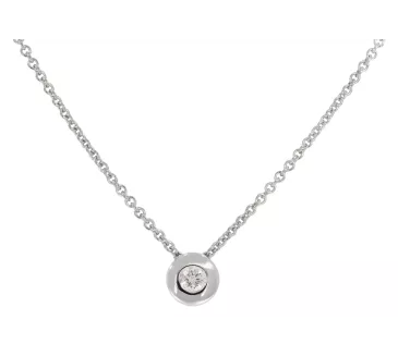 Diamantová retiazka z bieleho zlata 002