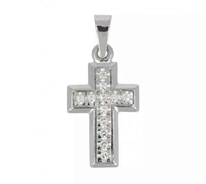 Prívesok z bieleho zlata 812