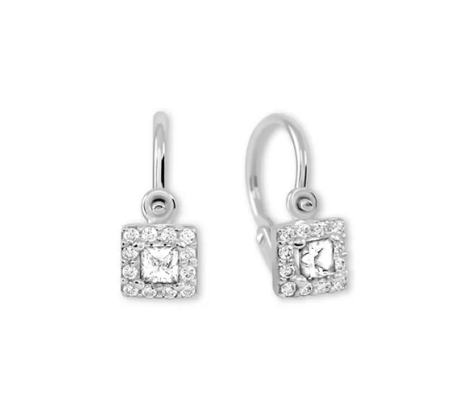 Detské náušnice z bieleho zlata 3453