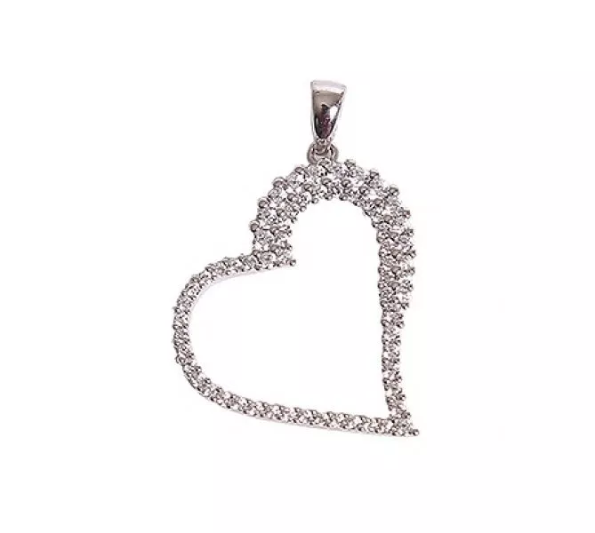 Prívesok z bieleho zlata 092