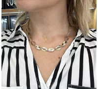 Zlatý náhrdelník a náramok 018