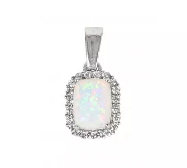 Prívesok z bieleho zlata 497