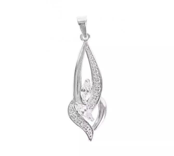 Prívesok z bieleho zlata 364