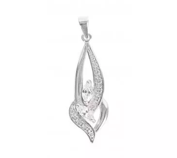 Prívesok z bieleho zlata 364