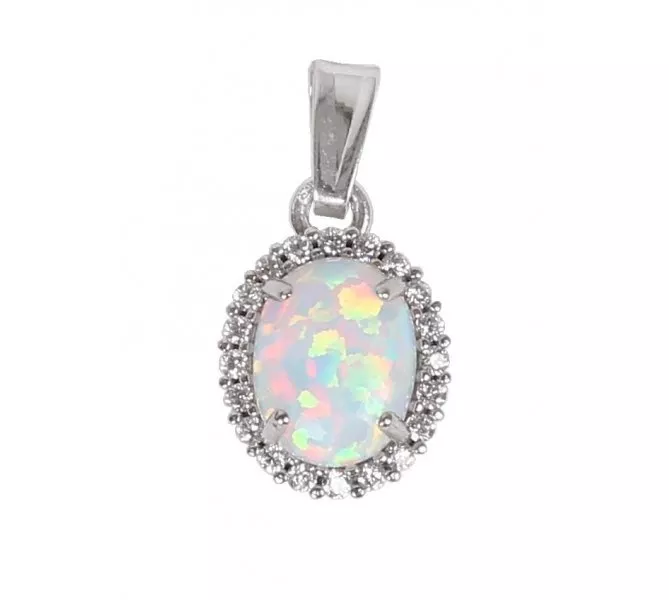 Prívesok z bieleho zlata 374