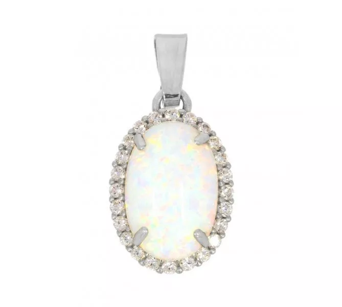 Prívesok z bieleho zlata 967