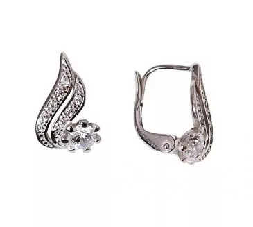 Náušnice z bieleho zlata 582