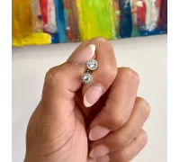 Náušnice z bieleho zlata 3843