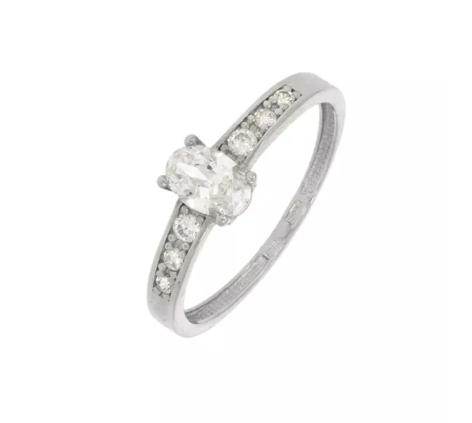 Prsten z bieleho zlata 1614