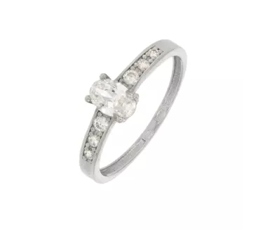 Prsten z bieleho zlata 1614