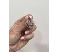 Prívesok srdiečko z bieleho zlata 119