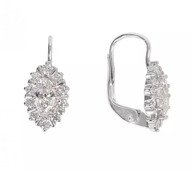 Náušnice z bieleho zlata 1623