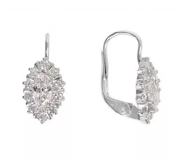 Náušnice z bieleho zlata 1623