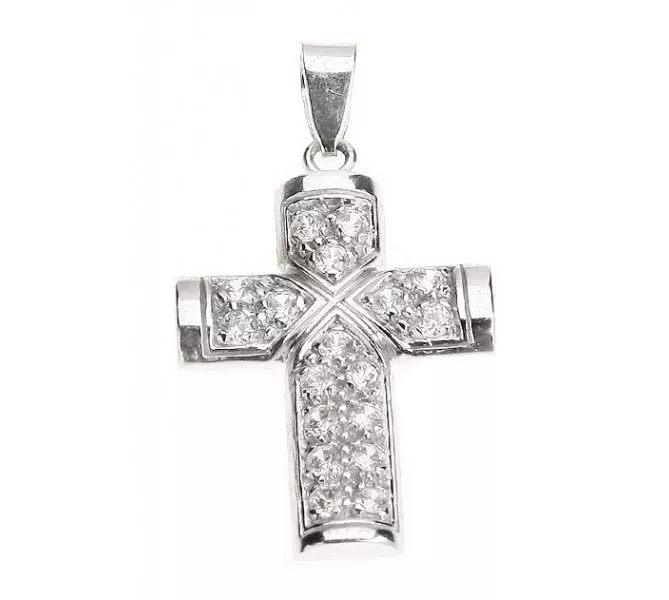 Prívesok z bieleho zlata 021