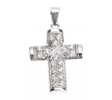 Prívesok z bieleho zlata 021