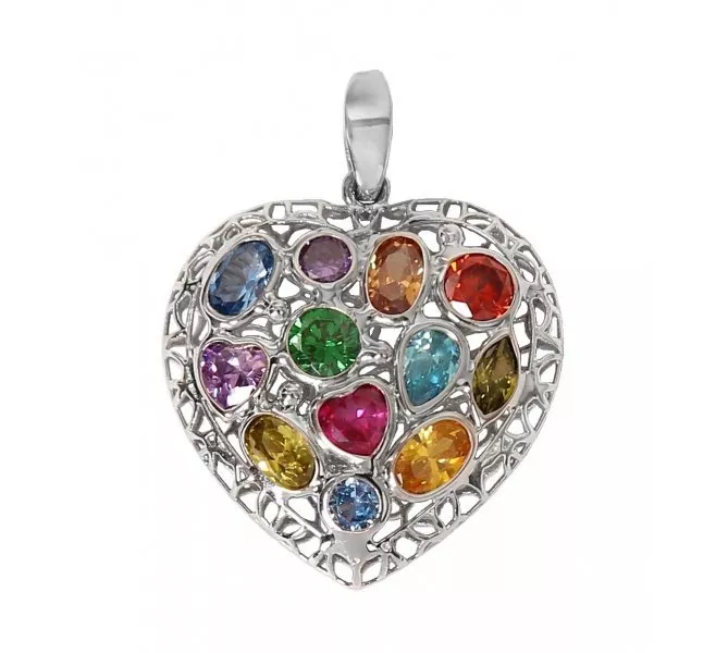 Prívesok z bieleho zlata 387