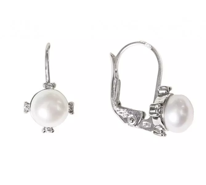 Náušnice z bieleho zlata 1027