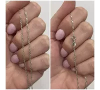 Retiazka z bieleho zlata 828