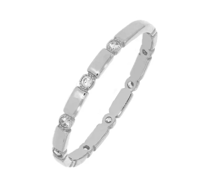 Prsteň z bieleho zlata 2336