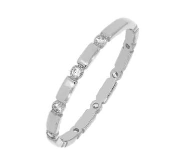 Prsteň z bieleho zlata 2336