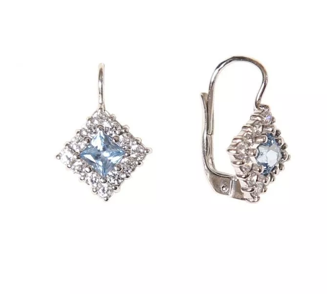 Náušnice z bieleho zlata 1038