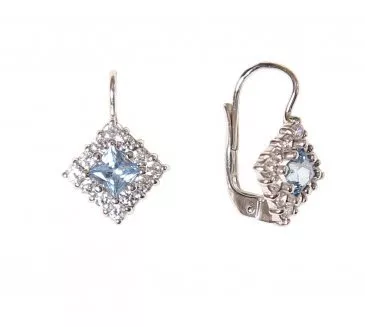 Náušnice z bieleho zlata 1038